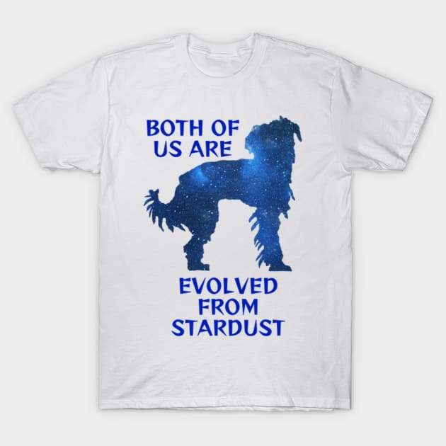 Midnight Blue Sapphire Galaxy Chinese Crested Dog - Both Of Us Are Evolved From Stardust T-Shirt by Courage Today Designs